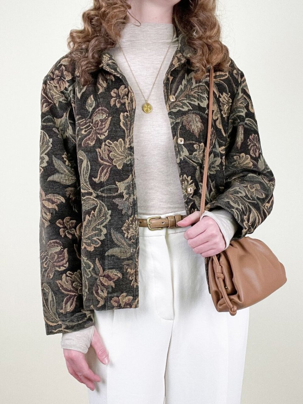 Vintage Tapestry Jacquard Blazer Jacket Coat Whimsigoth Romantic Whimsical 90s